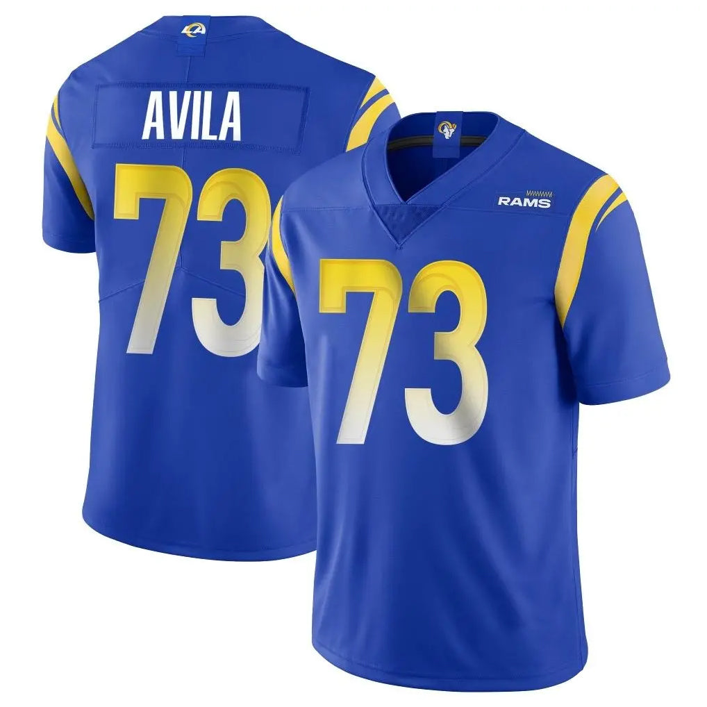 Johmsee LA.Rams #73 Steve Avila Player Royal Limited Vapor Untouchable Home Game Stitched Jerseys