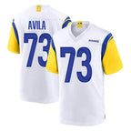 Johmsee LA.Rams #73 Steve Avila Player White Home Game Stitched Jerseys