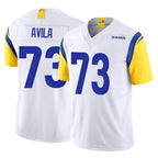Johmsee LA.Rams #73 Steve Avila Player White Limited Vapor F.U.S.E. Home Game Stitched Jerseys