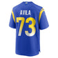 LA.Rams #73 Steve Avila Royal Home Game Stitched American Football Jerseys