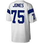 Johmsee LA.Rams #75 Deacon Jones Mitchell & Ness White Legacy Replica Stitched Puhic Jersey