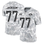 Johmsee LA.Rams #77 Alaric Jackson Player Arctic Camo Salute To Service Limited Game Stitched Jerseys