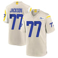 Johmsee LA.Rams #77 Alaric Jackson Player Bone Home Game Stitched Jerseys