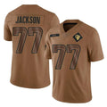 Johmsee LA.Rams #77 Alaric Jackson Player Brown Salute To Service Limited Stitched Jerseys