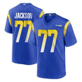 Johmsee LA.Rams #77 Alaric Jackson Player Royal Home Game Stitched Jerseys