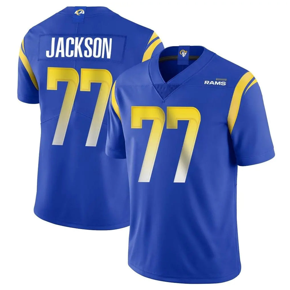 Johmsee LA.Rams #77 Alaric Jackson Player Royal Limited Vapor Untouchable Home Game Stitched Jerseys
