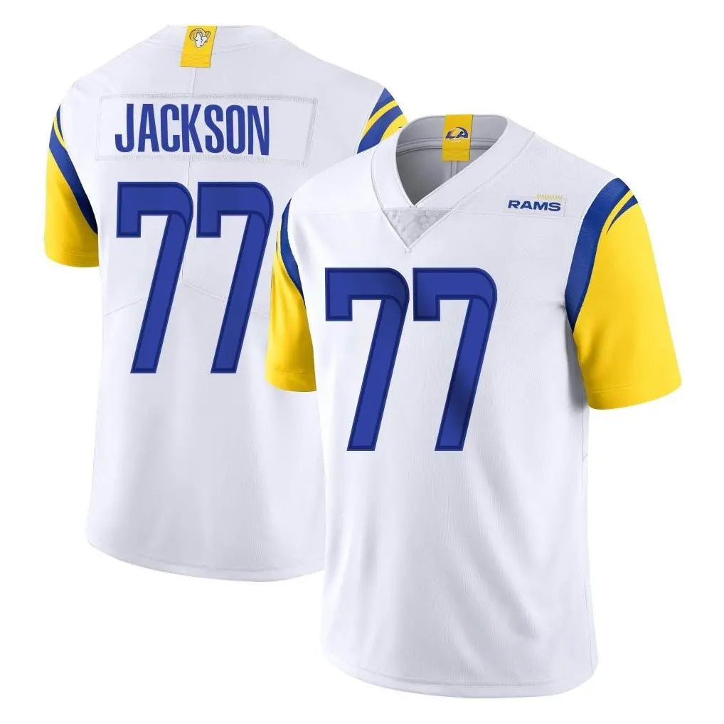 Johmsee LA.Rams #77 Alaric Jackson Player White Limited Vapor Untouchable Home Game Stitched Jerseys