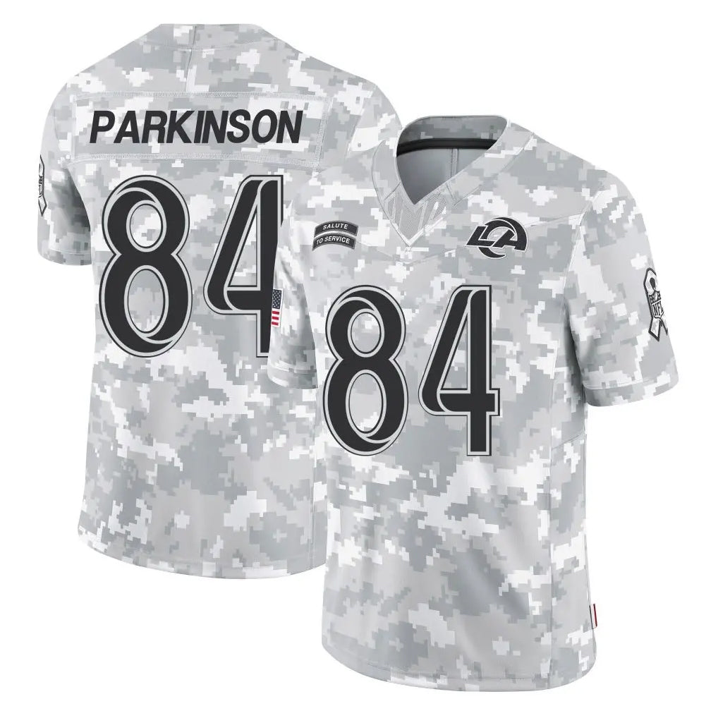 Johmsee LA.Rams #84 Colby Parkinson Player Arctic Camo Salute To Service Limited Game Stitched Jerseys