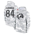 Johmsee LA.Rams #84 Colby Parkinson Player Arctic Camo Salute to Service Hoodies Limited Game Stitched Jerseys