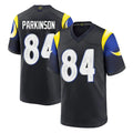 Johmsee LA.Rams #84 Colby Parkinson Player Black Midnight Rivalries Collection Home Game Stitched Jerseys