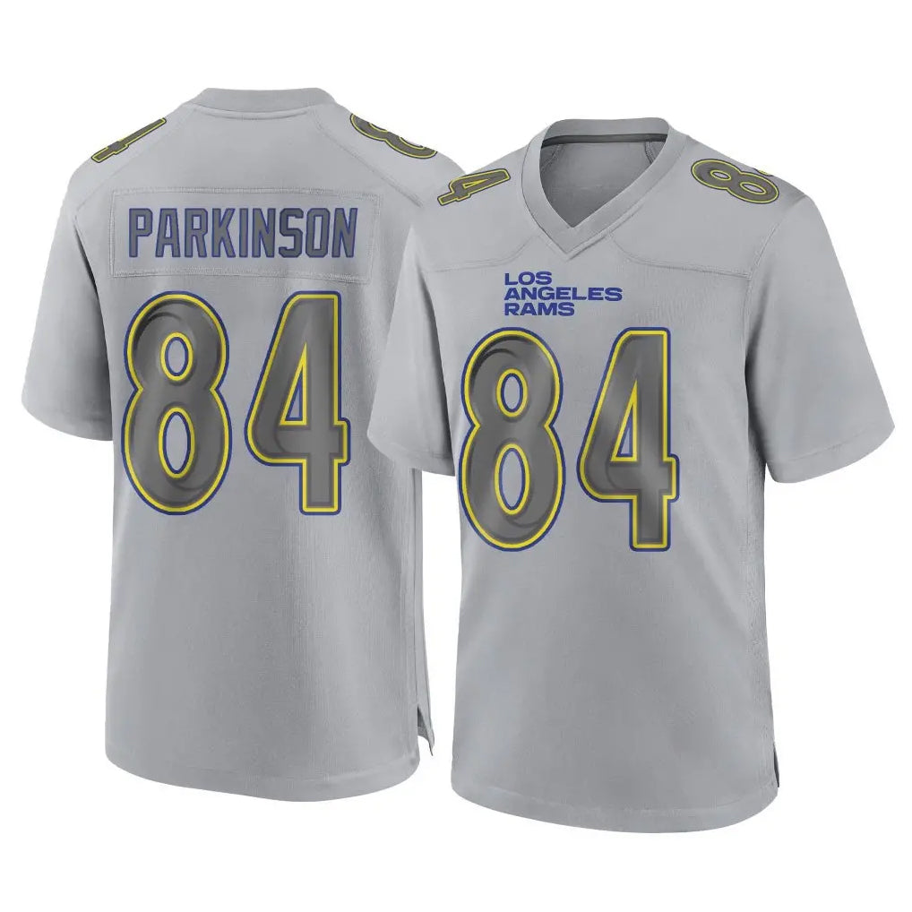 Johmsee LA.Rams #84 Colby Parkinson Player Gray Atmosphere Fashion Home Game Stitched Jerseys