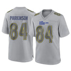 Johmsee LA.Rams #84 Colby Parkinson Player Gray Atmosphere Fashion Home Game Stitched Jerseys