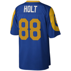Johmsee LA.Rams #88 Torry Holt Mitchell & Ness Royal Legacy Replica Stitched Puhic Jersey