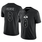 Johmsee LA.Rams #8 Jared Verse Player Black RFLCTV Limited Stitched Jerseys