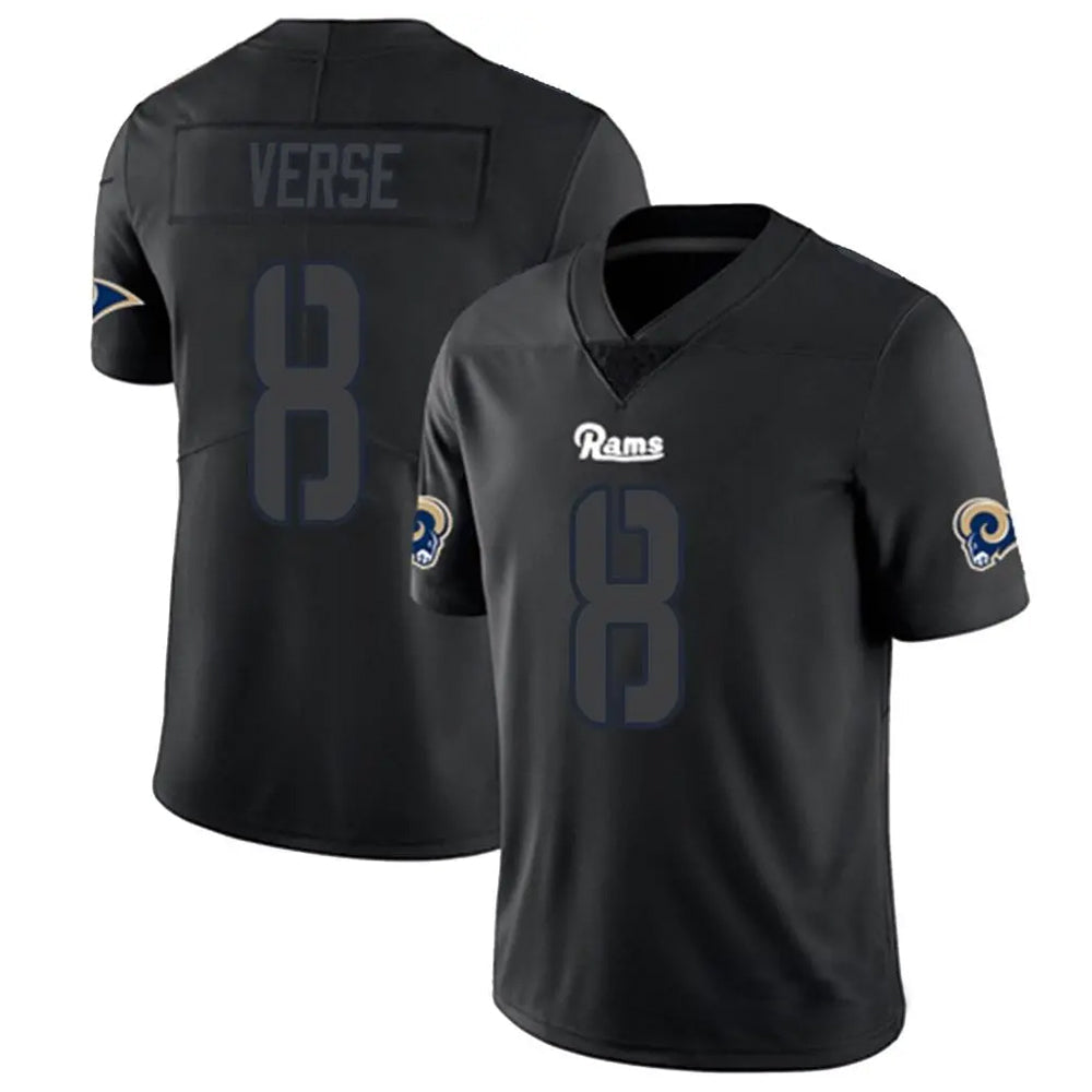 Johmsee LA.Rams #8 Jared Verse Player Limited Black Impact Stitched Jerseys