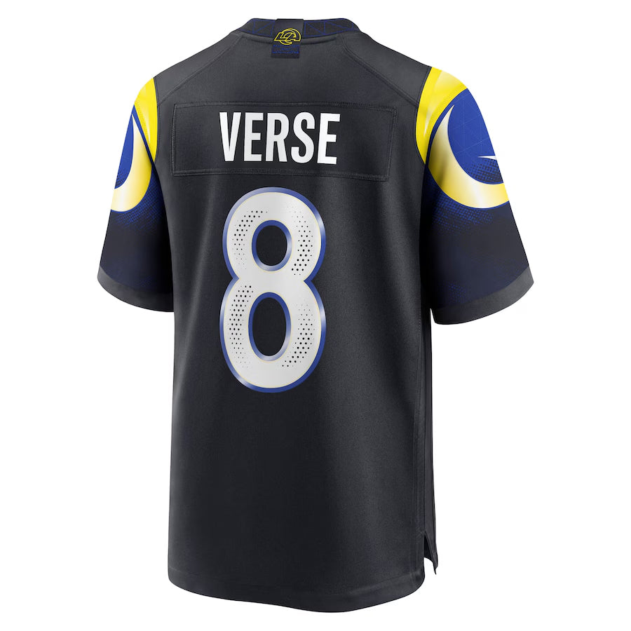 Johmsee LA.Rams #8 Jared Verse Player Midnight Blue Rivalries Collection Game Stitched Jerseys