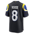 Johmsee LA.Rams #8 Jared Verse Player Midnight Blue Rivalries Collection Game Stitched Jerseys