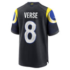 Johmsee LA.Rams #8 Jared Verse Player Midnight Blue Rivalries Collection Game Stitched Jerseys