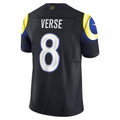 Johmsee LA.Rams #8 Jared Verse Player Midnight Blue Rivalries Collection Vapor Limited Stitched Jerseys