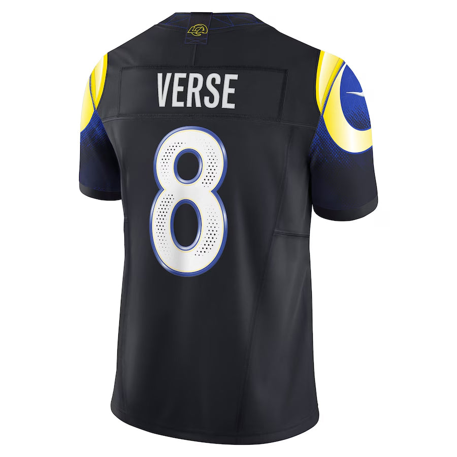 Johmsee LA.Rams #8 Jared Verse Player Midnight Blue Rivalries Collection Vapor Limited Stitched Jerseys