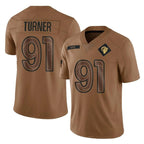 Johmsee LA.Rams #91 Kobie Turner Player Brown Salute To Service Limited Stitched Jerseys