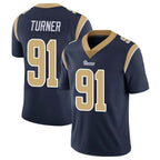 Johmsee LA.Rams #91 Kobie Turner Player Navy Limited Vapor Untouchable Home Game Stitched Jerseys