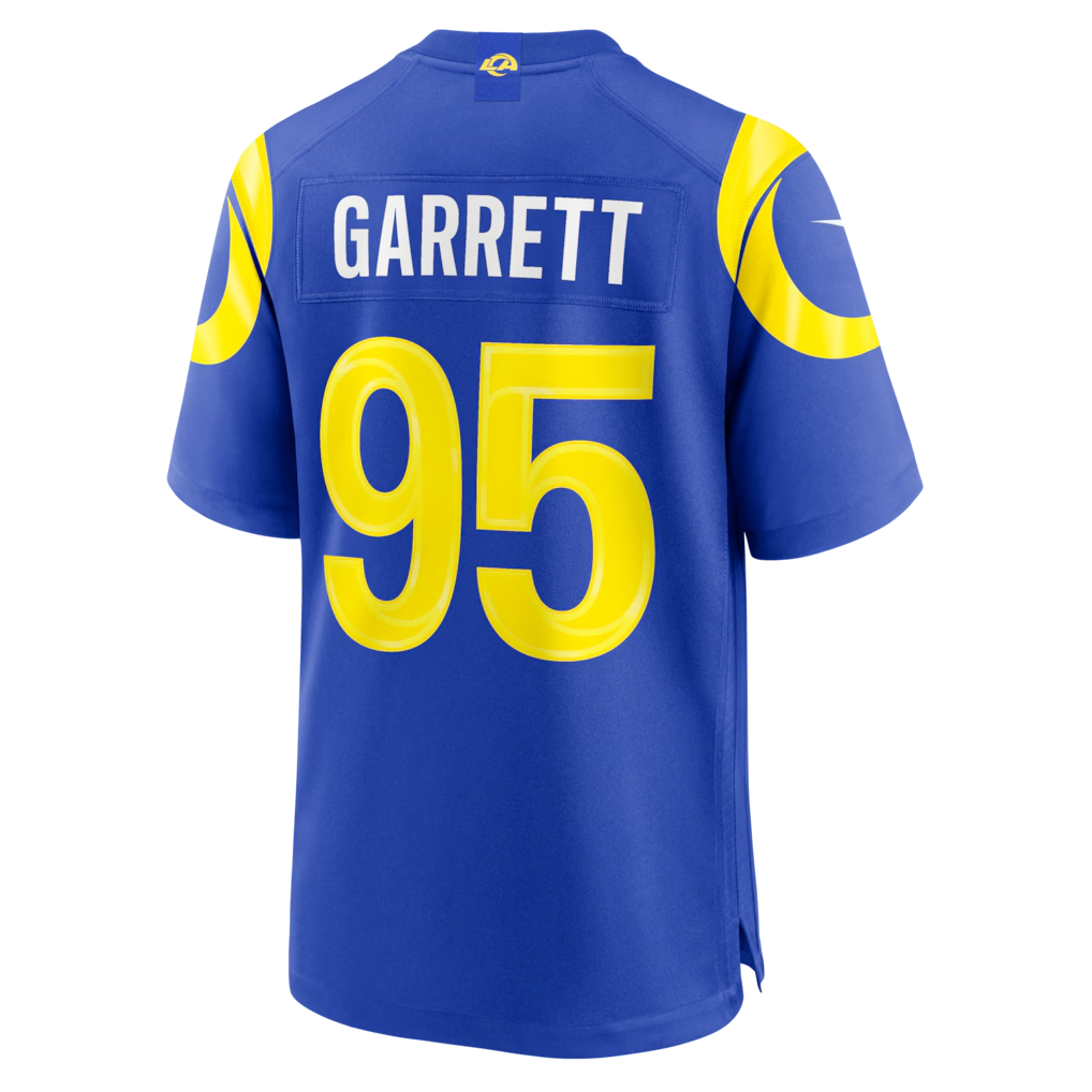 Johmsee LA.Rams #95 Myles Garrett Royal Game Stitched Jerseys
