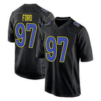 Johmsee LA.Rams #97 Poona Ford Player Black Fashion Limited Home Game Stitched Jerseys