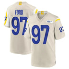 Johmsee LA.Rams #97 Poona Ford Player Bone Home Game Stitched Jerseys