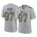 Johmsee LA.Rams #97 Poona Ford Player Gray Atmosphere Fashion Home Game Stitched Jerseys
