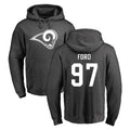 Johmsee LA.Rams #97 Poona Ford Player Gray Pullover Hoodie Limited Game Stitched Jerseys