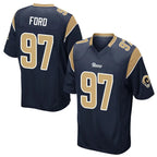 Johmsee LA.Rams #97 Poona Ford Player Navy Home Game Stitched Jerseys