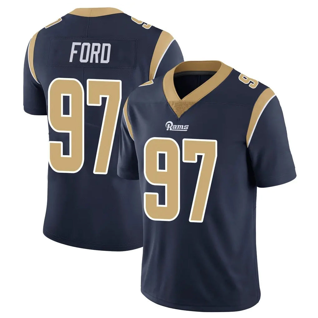 Johmsee LA.Rams #97 Poona Ford Player Navy Limited Vapor Untouchable Home Game Stitched Jerseys