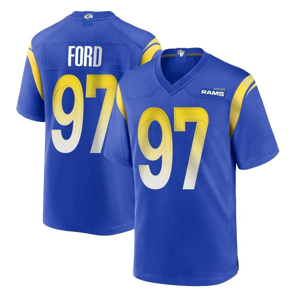Johmsee LA.Rams #97 Poona Ford Player Royal Home Game Stitched Jerseys