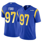 Johmsee LA.Rams #97 Poona Ford Player Royal Limited Vapor F.U.S.E. Home Game Stitched Jerseys