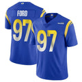 Johmsee LA.Rams #97 Poona Ford Player Royal Limited Vapor Untouchable Home Game Stitched Jerseys
