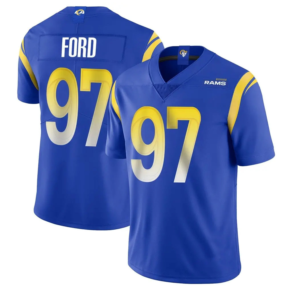 Johmsee LA.Rams #97 Poona Ford Player Royal Limited Vapor Untouchable Home Game Stitched Jerseys