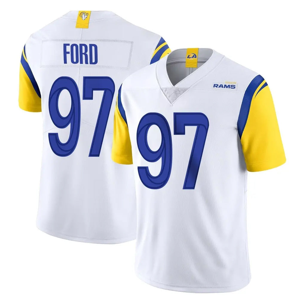 Johmsee LA.Rams #97 Poona Ford Player White Limited Vapor Untouchable Home Game Stitched Jerseys