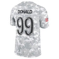 Johmsee LA.Rams #99 Aaron Donald Arctic Camo 2024 Salute to Service Retired Player Limited Jersey Stitched Jerseys