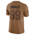 Johmsee LA.Rams #99 Aaron Donald Brown Salute To Service Limited Jersey Stitched Jerseys