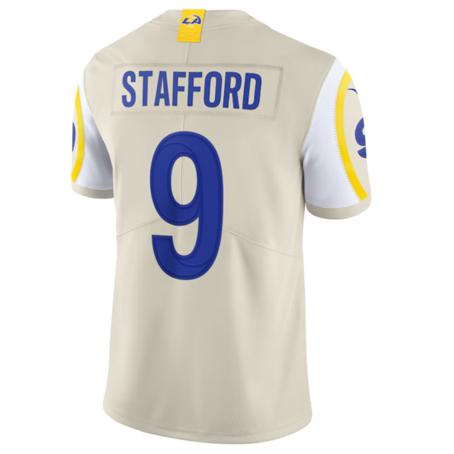 Johmsee LA.Rams #9 Matthew Stafford Bone Vapor Limited Jersey American Stitched Jersey