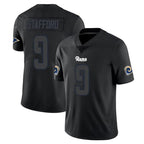 Johmsee LA.Rams #9 Matthew Stafford Player Black Impact Limited Home Game Stitched Jerseys