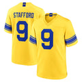 Johmsee LA.Rams #9 Matthew Stafford Player Gold Classic Sol Home Game Stitched Jerseys