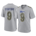 Johmsee LA.Rams #9 Matthew Stafford Player Gray Atmosphere Fashion Home Game Stitched Jerseys