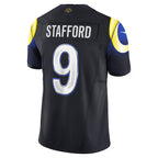 Johmsee LA.Rams #9 Matthew Stafford Player Midnight Blue Rivalries Collection Vapor Limited Stitched Jerseys