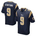 Johmsee LA.Rams #9 Matthew Stafford Player Navy Home Game Stitched Jerseys