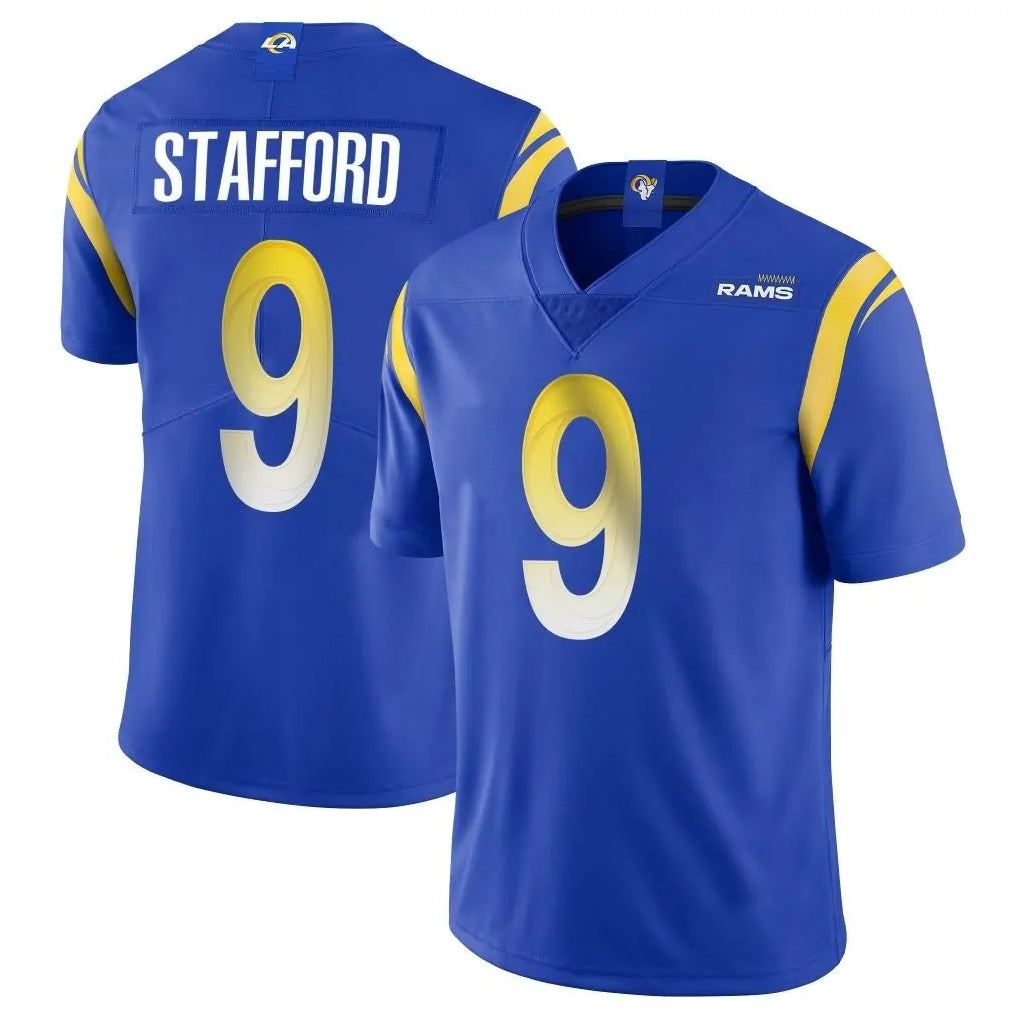 Johmsee LA.Rams #9 Matthew Stafford Player Royal Limited Vapor Untouchable Home Game Stitched Jerseys