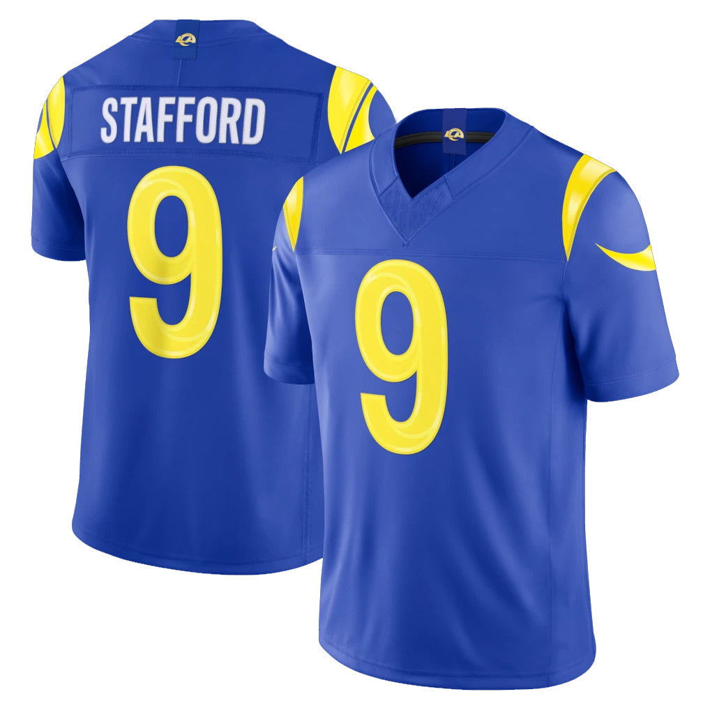 Johmsee LA.Rams #9 Matthew Stafford Player Royal Vapor F.U.S.E. Limited Home Game Stitched Jerseys