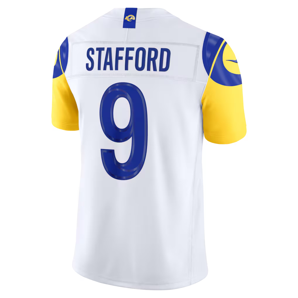Johmsee LA.Rams #9 Matthew Stafford White Vapor F.U.S.E. Stitched Limited Jerseys