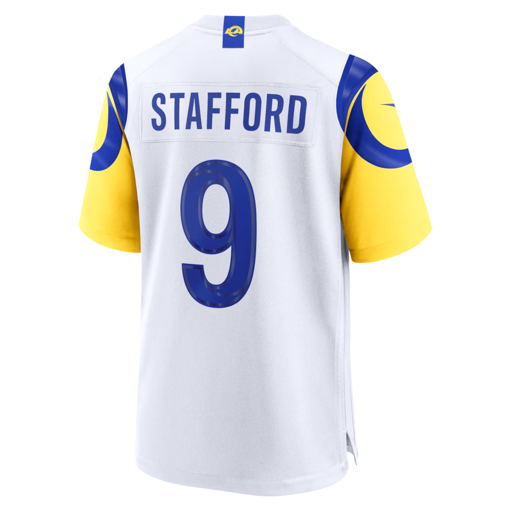 Johmsee LA.Rams #9 Matthew Stafford White White Game Player Stitched Jerseys